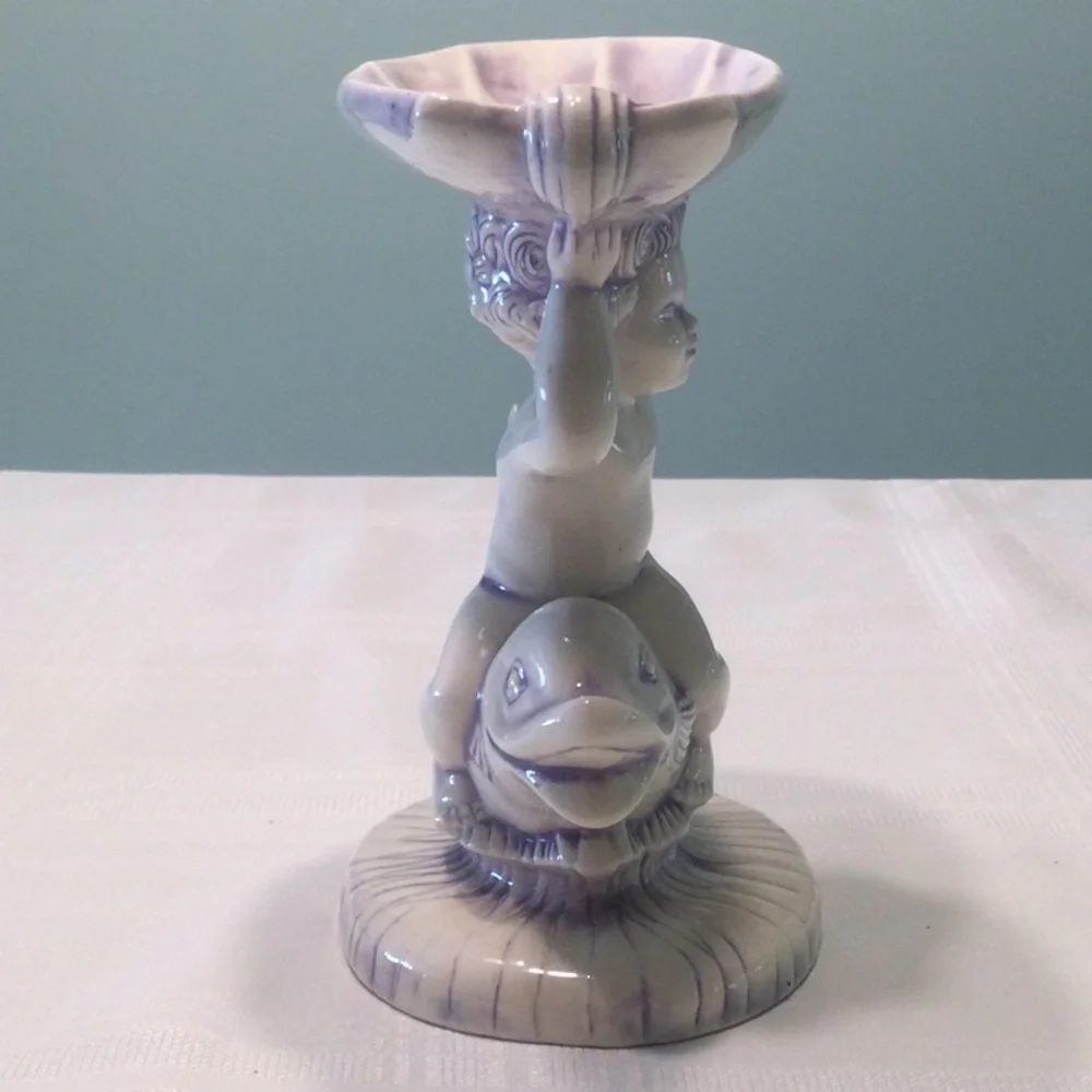 Ceramic Soap Dish Dolphin w/ Naked Girl​